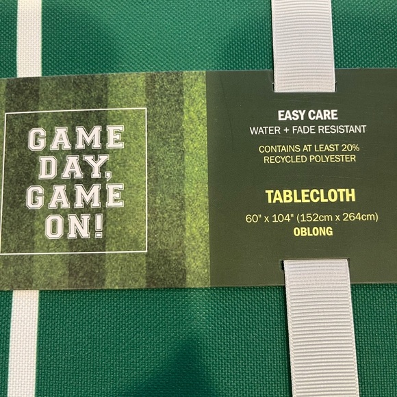Game Day Green Football Field Tablecloth - Picture 2 of 3
